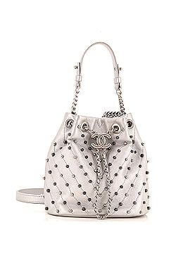 Chanel Stud Wars Drawstring Bucket Bag Embellished Chevron Lambskin Mini (view 1)