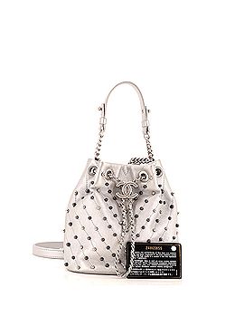 Chanel Stud Wars Drawstring Bucket Bag Embellished Chevron Lambskin Mini (view 2)