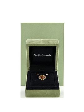 Van Cleef & Arpels Vintage Alhambra Pendant Necklace 18K Yellow Gold and Tiger Eye (view 2)