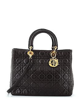 Christian Dior Vintage Lady Dior Bag Cannage Quilt Lambskin Large (view 1)