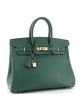 Hermès Birkin Handbag Green Ardennes with Gold Hardware 35 (view 2)