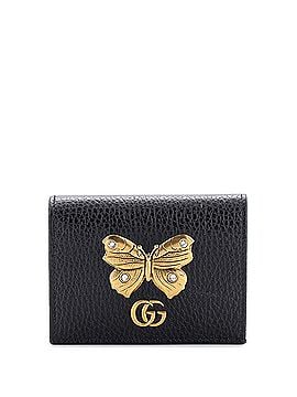 Gucci GG Marmont Flap Card Case Embellished Leather (view 1)