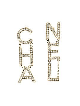 Chanel CHA-NEL Drop Earrings Metal with Crystals (view 1)