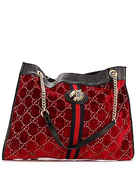 Gucci Rajah Chain Tote GG Velvet Large (view 1)