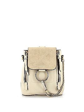 Chloé Faye Backpack Leather and Suede Mini (view 1)