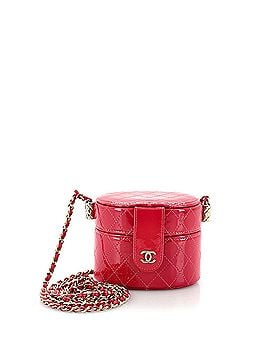 Chanel CC Allure Vanity Case with Chain Quilted Patent Mini (view 1)