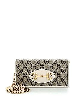 Gucci Horsebit 1955 Chain Wallet GG Coated Canvas (view 1)