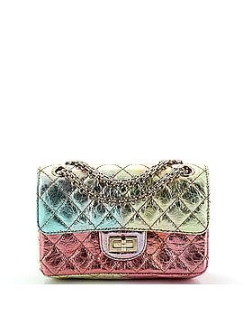 Chanel Rainbow Reissue 2.55 Flap Bag Quilted Multicolor Metallic Goatskin Mini (view 1)
