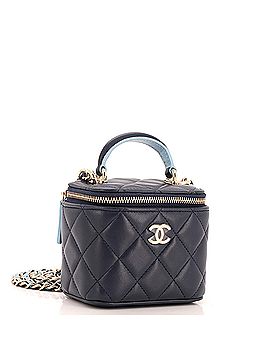 Chanel Classic Top Handle Vanity Case with Chain Quilted Lambskin Mini (view 2)