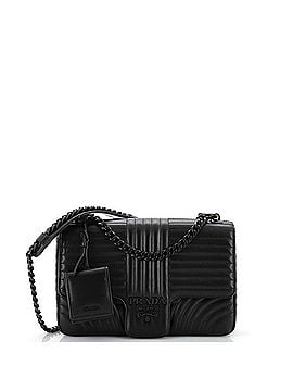 Prada Chain Flap Shoulder Bag Diagramme Quilted Leather Large (view 1)