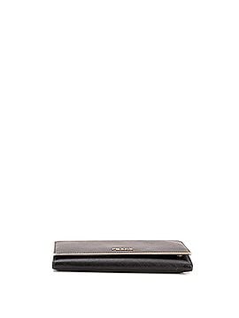Prada Continental Flap Wallet Saffiano Leather with Metal Detail (view 2)