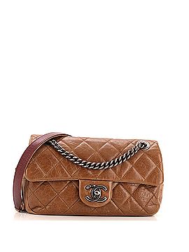 Chanel Duo Color Flap Bag Quilted Glazed Calfskin Small (view 1)