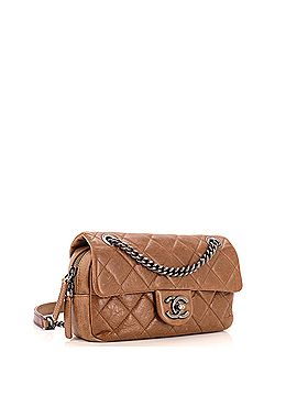 Chanel Duo Color Flap Bag Quilted Glazed Calfskin Small (view 2)
