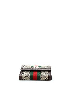 Gucci Ophidia French Flap Wallet GG Coated Canvas Compact (view 2)