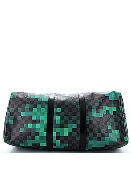Louis Vuitton Keepall Bandouliere Bag Limited Edition Damier Graphite Pixel 50 (view 2)