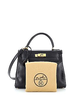 Hermès Kelly Handbag Black Box Calf with Gold Hardware 28 (view 2)