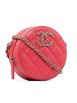 Chanel 19 Round Caviar Clutch With Chain (view 1)