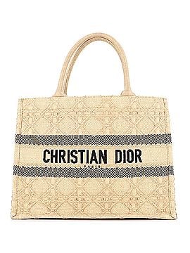 Christian Dior Book Tote Cannage Embroidered Raffia Medium (view 1)