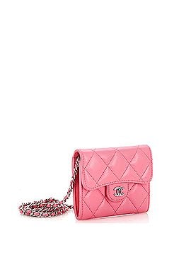 Chanel Classic Flap Card Holder on Chain Quilted Lambskin Mini (view 2)