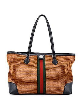 Gucci Ophidia Shopping Tote Straw Medium (view 1)