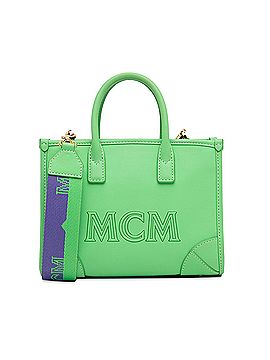 MCM Mini Logo Leather Satchel (view 1)