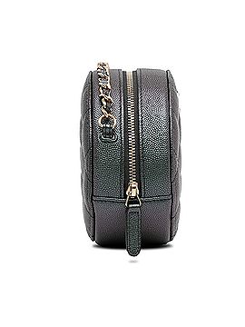 Chanel Quilted Iridescent Caviar Round Clutch With Chain (view 2)