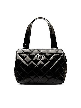 Chanel Quilted Patent Handbag (view 1)