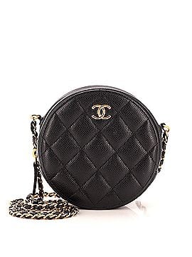 Chanel Miss Coco Round Clutch with Chain Quilted Caviar Mini (view 1)