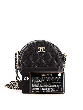 Chanel Miss Coco Round Clutch with Chain Quilted Caviar Mini (view 2)