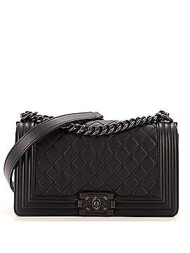 Chanel So Black Boy Flap Bag Quilted Lambskin Old Medium (view 1)