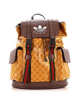 Gucci x adidas Double Pocket Buckle Backpack GG Coated Canvas Medium (view 1)