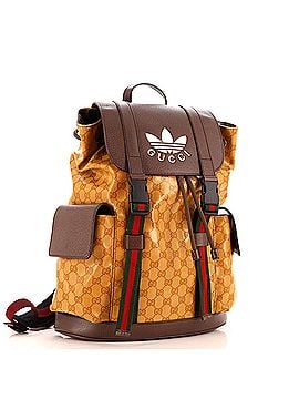 Gucci x adidas Double Pocket Buckle Backpack GG Coated Canvas Medium (view 2)
