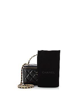 Chanel Pick Me Up Logo Handle Vanity Case with Chain Quilted Lambskin Small (view 2)