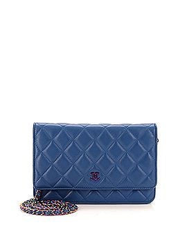 Chanel Wallet on Chain Quilted Lambskin with Rainbow Hardware (view 1)