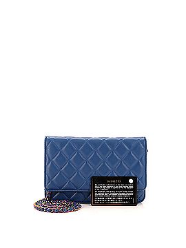 Chanel Wallet on Chain Quilted Lambskin with Rainbow Hardware (view 2)