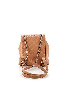 Chanel Duma Pockets Drawstring Backpack Quilted Caviar Small (view 2)