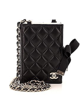 Chanel CC Book Card Holder with Chain Quilted Lambskin (view 1)