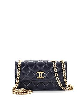 Chanel CC Flap Phone Holder with Adjustable Chain Quilted Lambskin (view 1)