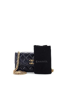 Chanel CC Flap Phone Holder with Adjustable Chain Quilted Lambskin (view 2)