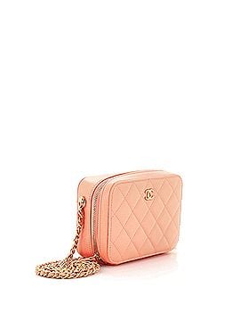 Chanel Pearl Crush Zip Around Vanity Case with Chain Quilted Lambskin Mini (view 2)