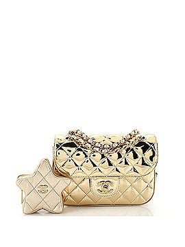 Chanel Classic Single Flap Bag with Star Coin Purse Quilted Metallic Leather Mini (view 1)