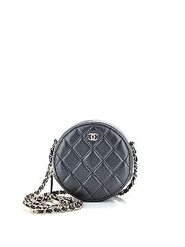 Chanel Pearl Strap Round Clutch with Chain Quilted Iridescent Lambskin (view 1)