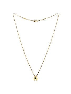 Van Cleef & Arpels Frivole Pendant Necklace 18K Yellow Gold and Emerald Mini (view 2)