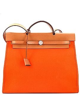 Hermès Herbag Zip Leather and Toile 39 (view 1)