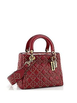 Christian Dior Supple Lady Dior Bag Cannage Studded Lambskin Medium (view 2)