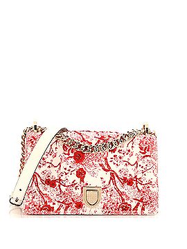 Christian Dior Toile de Jouy Diorama Flap Bag Printed Embroidered Leather Small (view 1)