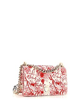 Christian Dior Toile de Jouy Diorama Flap Bag Printed Embroidered Leather Small (view 2)