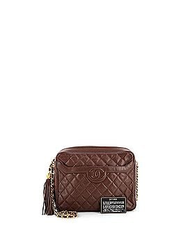 Chanel Vintage Front Pocket Camera Bag Quilted Caviar Small (view 2)