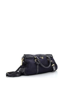 Prada Convertible Belted Satchel Tessuto with Leather Medium (view 2)