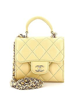 Chanel Square Classic Flap Top Handle Clutch with Chain Quilted Lambskin (view 1)